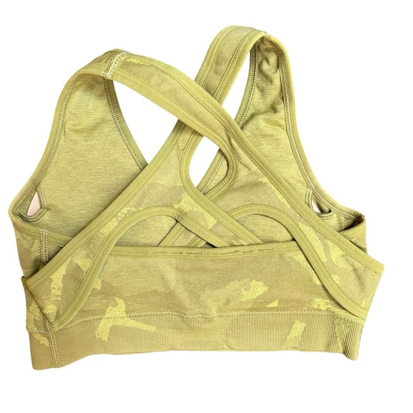 Gymshark Adapt Camo Seamless Sports Bra Griffin Green Gym Work Out Outdoor SM - Picture 3 of 6